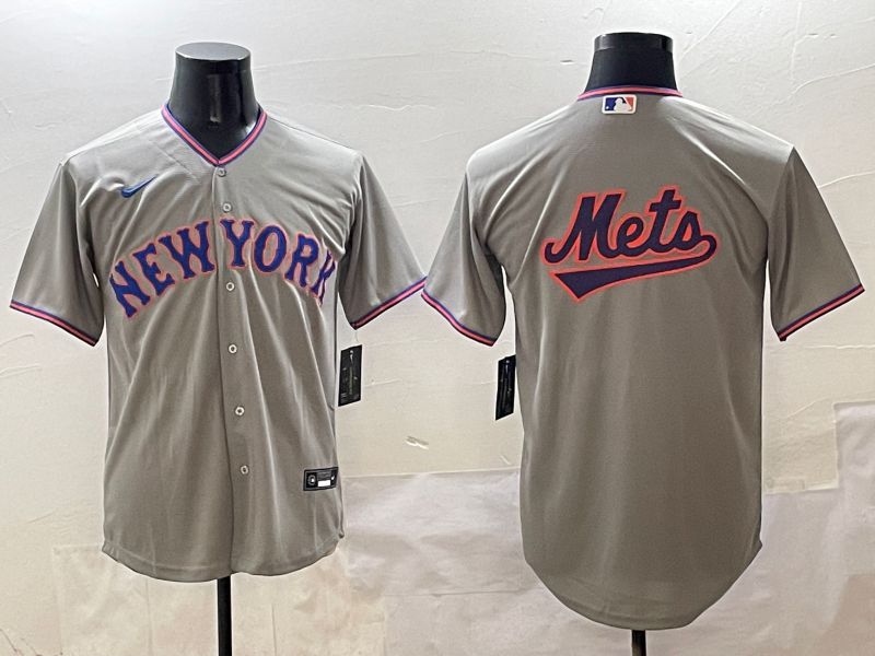 Men New York Mets Blank Grey Second generation 2025 Nike MLB Jersey style 19